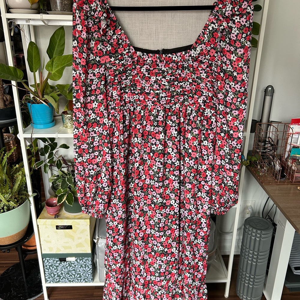 NWOT The Frolic disty floral shirred bust boho maxi dress - Picture 5 of 9